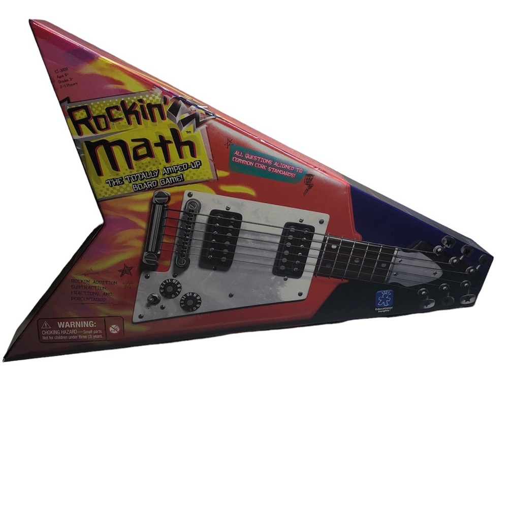 Rockin’ Math Game (open box pieces /cards sealed) Fun educational Age8+ 2-4